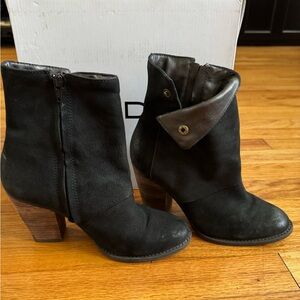ALDO  black suede leather Ankle Boots size 8.5